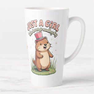 Caneca De Café Latte Apenas uma Garota que Ama o Dia do Caxingui