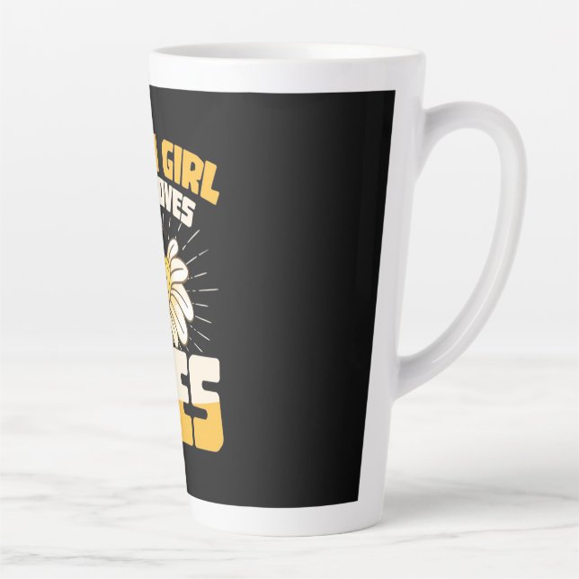 Caneca De Café Latte Apenas Uma Menina Que Ama Abelhas (Direita)