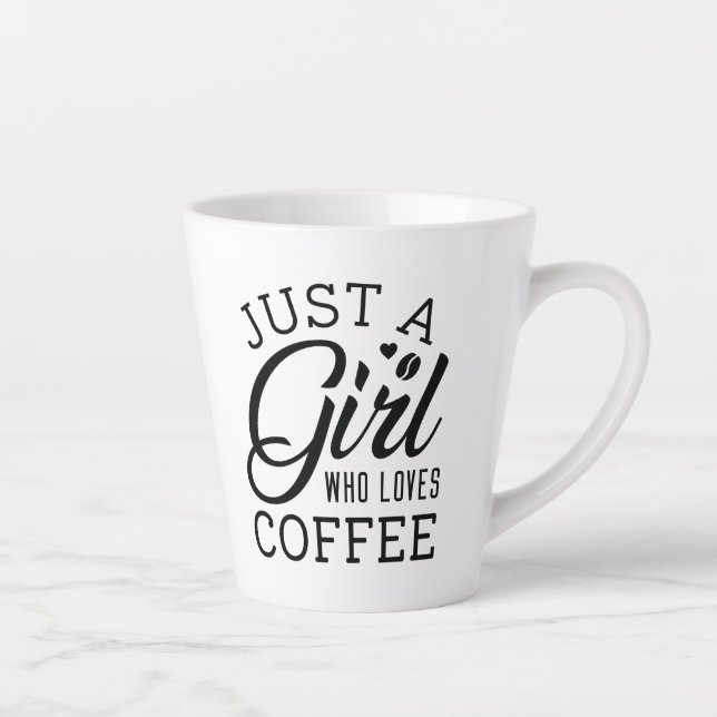 Caneca De Café Latte Apenas Uma Menina Que Ama Café (Direita)