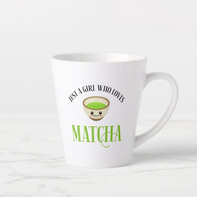 Caneca De Café Latte Apenas Uma Menina Que Ama Matcha (Direita)