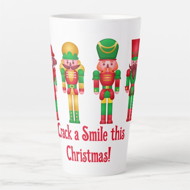 Caneca De Café Latte Apertadores de Nozes de Natal  (Frente)