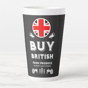 Caneca De Café Latte Apoio à Agricultura Britânica