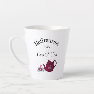 Caneca De Café Latte Aposentação de amantes de chá com latão de bul