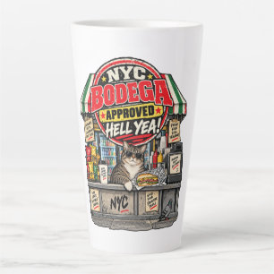 Caneca De Café Latte Aprovado pela Bodega de NYC Com Certeza