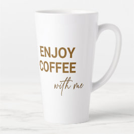 Caneca De Café Latte Aproveite Café Comigo