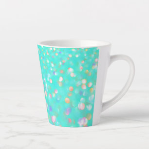 Caneca De Café Latte Aqua Confetti Latte Mug
