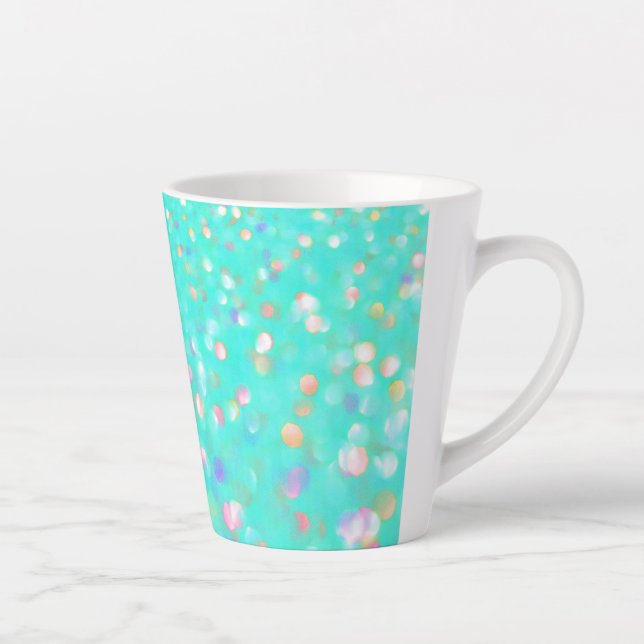 Caneca De Café Latte Aqua Confetti Latte Mug (Direita)