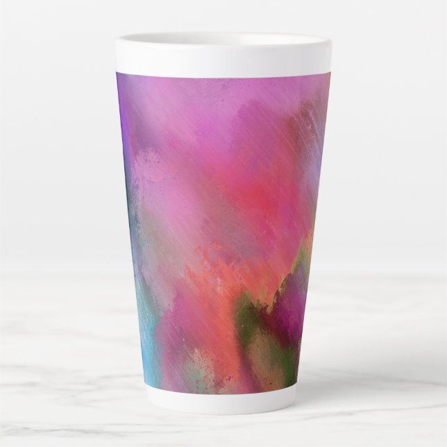 Caneca De Café Latte Aquarela (Frente)