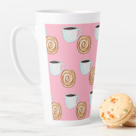 Caneca De Café Latte Aquarela Cinnamon Torneira Café