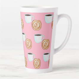 Caneca De Café Latte Aquarela Cinnamon Torneira Café