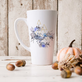 Caneca De Café Latte Aquarela Escorpião Astrologia Zodíaco | Monograma