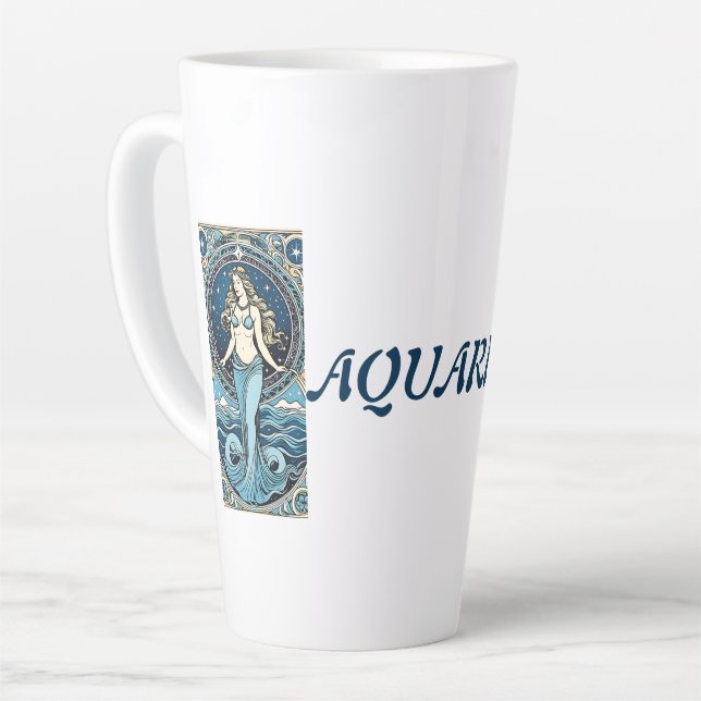 Caneca De Café Latte Aquário (Ângulo esquerdo)