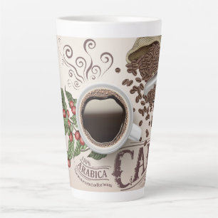 Caneca De Café Latte Arabica Café