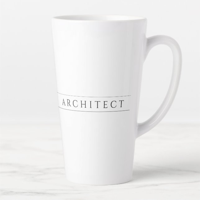Caneca De Café Latte ARCHITECT Tall Latch Mug / Preto (Direita)