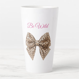 Caneca De Café Latte Arco de Leopardo Selvagem