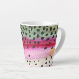 Caneca De Café Latte Arco-Íris — Pincel de Pesca