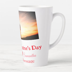Caneca De Café Latte Arco vermelho dia dos namorados adicionar foto nom