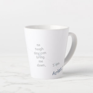 Caneca De Café Latte Áries Design Divertido e Inspirador para Uso Diári