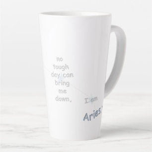 Caneca De Café Latte Áries Diversão Inspiradora Uso Diário & Presente P