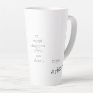 Caneca De Café Latte Áries Diversão Inspiradora Uso Diário & Presente P