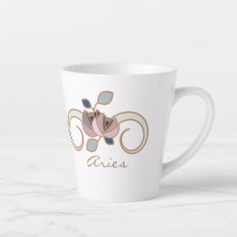 Caneca De Café Latte Aries Zodiac Boho Coffee Mug