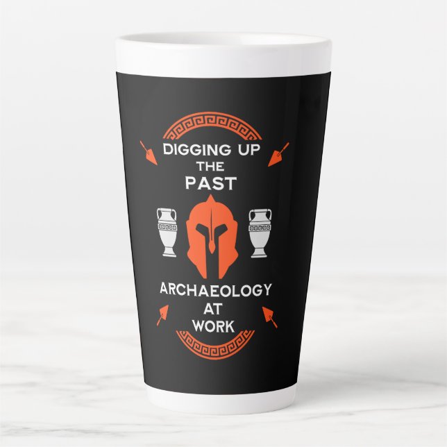 Caneca De Café Latte Arqueólogo romano (Frente)