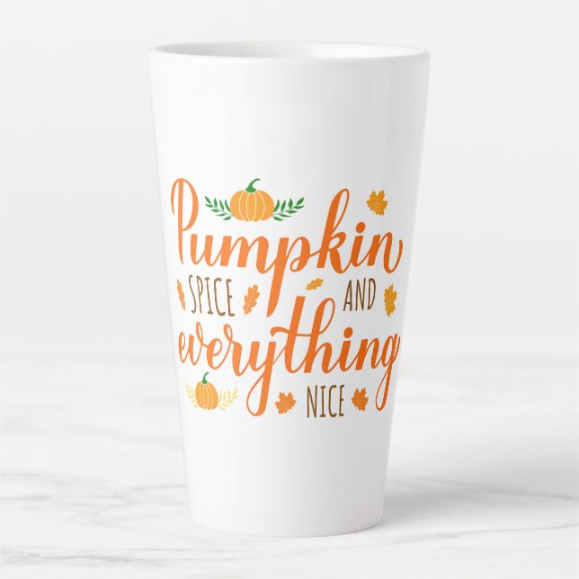 Caneca De Café Latte Arroz Latte Mug-Pumpkin (Frente)