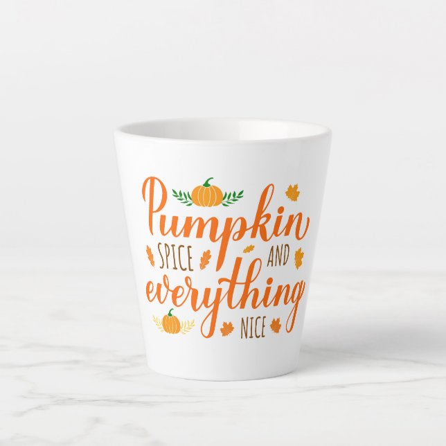 Caneca De Café Latte Arroz Latte Mug-Pumpkin (Frente)