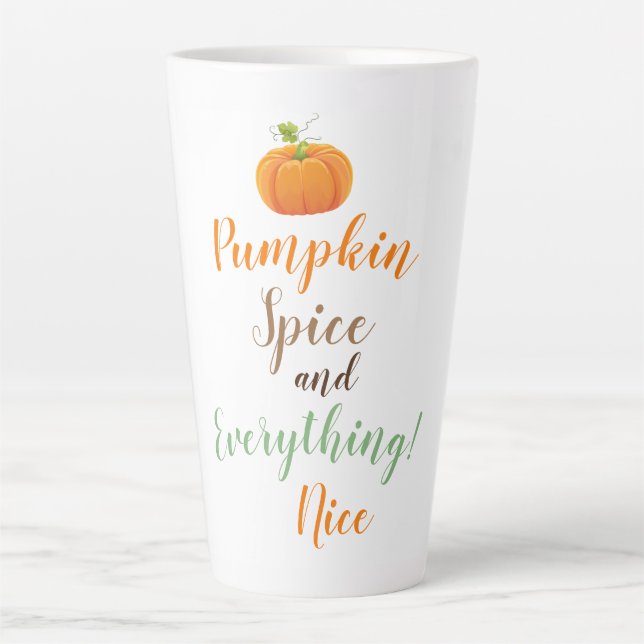 Caneca De Café Latte Arroz Latte Mug-Pumpkin (Frente)
