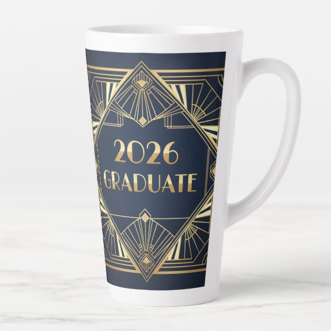 Caneca De Café Latte Art Deco 2026 Graduate Mug (Direita)