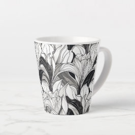 Caneca De Café Latte Art Deco Floral 12oz Mug