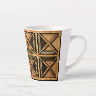 Caneca De Café Latte Art Deco Geométrico 12oz Mug