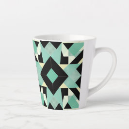 Caneca De Café Latte Art Deco Geométrico 12oz Mug