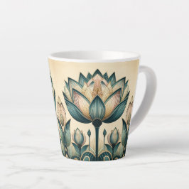 Caneca De Café Latte Art Deco Lotus 12oz Mug