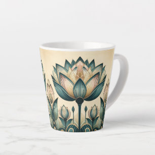 Caneca De Café Latte Art Deco Lotus 12oz Mug