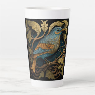 Caneca De Café Latte Art Nouveau Bird Latte Mug