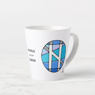 Caneca De Café Latte Art Nouveau Hagalaz Runa de MUDANÇA!