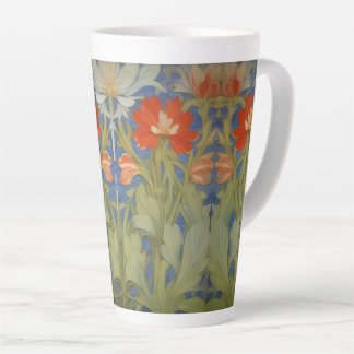 Caneca De Café Latte Art nouveau padrão floral