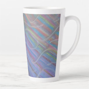 Caneca De Café Latte Arte abstrata colorida única P40M