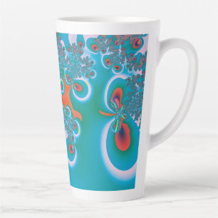 Caneca De Café Latte Arte Abstrata Jardim de Primavera