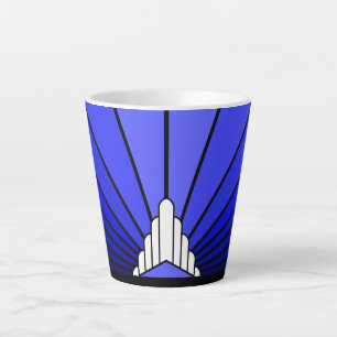 Caneca De Café Latte Arte ao sol a azul latte mug