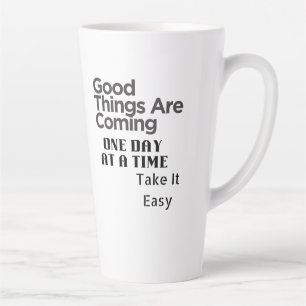 Caneca De Café Latte arte de citação positiva