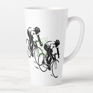 Caneca De Café Latte Arte de Corrida de Ciclismo