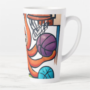 Caneca De Café Latte Arte de desenho animado divertido de polvo de basq