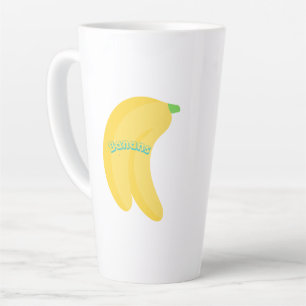 Caneca De Café Latte Arte de Fruta Fofa / Estética de Comida Tropical