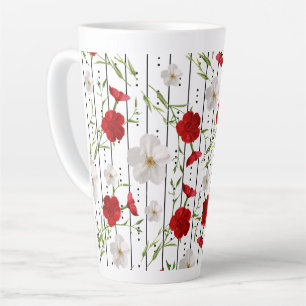 Caneca De Café Latte Arte de Jardim Tropical Trellis