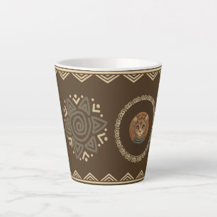 Caneca De Café Latte Arte de Motivo Antigo, Gato Antigo, Vintage