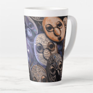Caneca De Café Latte Arte de Ovo RG RA