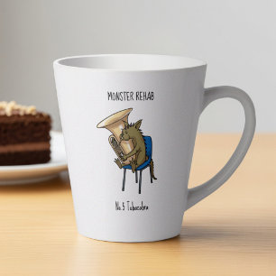 Caneca De Café Latte Arte de Palavras Tubacabra Tocador de Tuba Chupaca