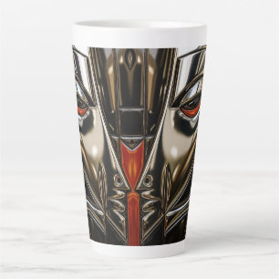 Caneca De Café Latte Arte de Perfil em Bronze